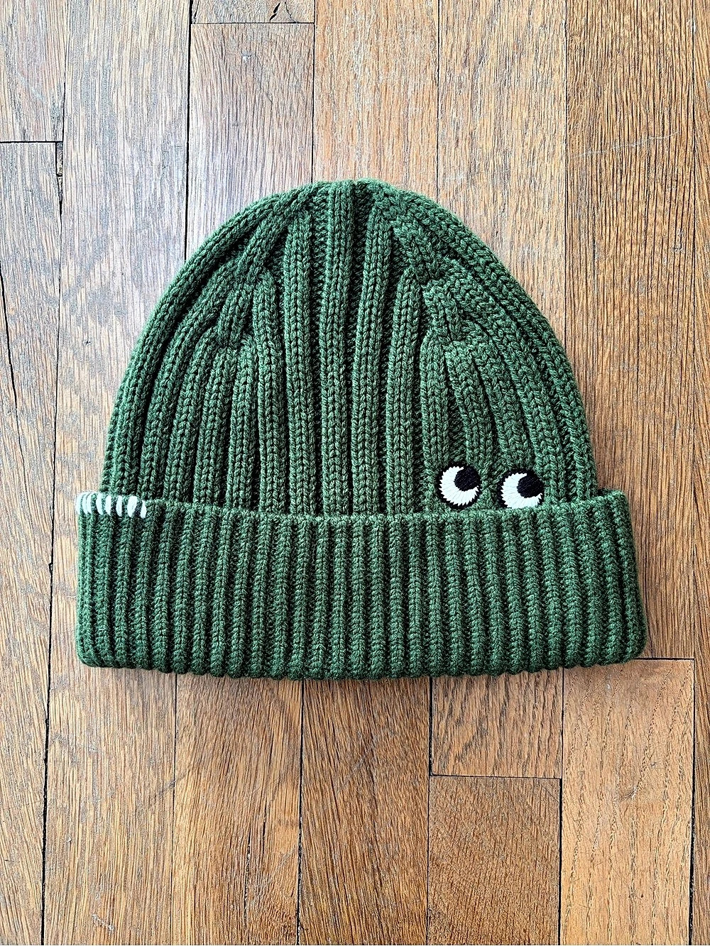 Uniqlo x Anya Hindmarch Green Knit Beanie Like New